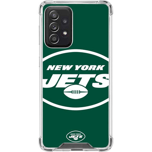 NFL New York Jets Large Logo Galaxy A52 5G Clear Case